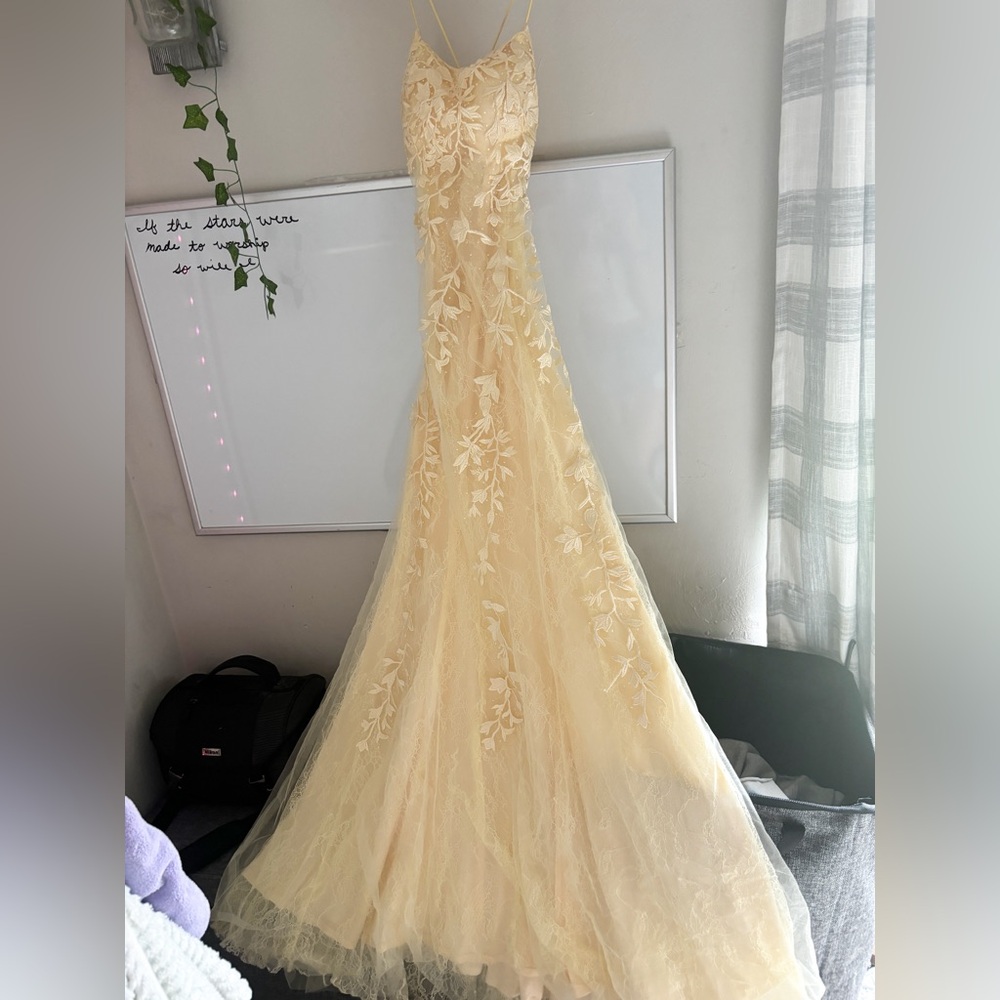 Prom Dress - Pale Yellow